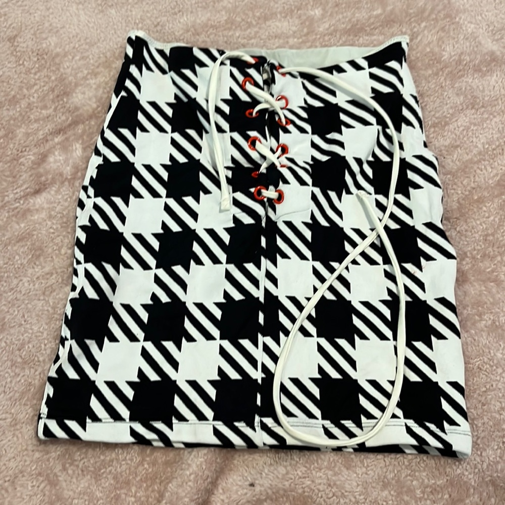 Solid & Striped Delilah Lace Houndstooth Miniskir… - image 4